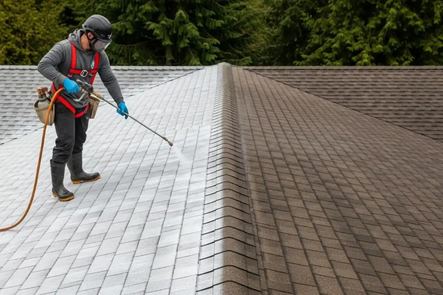 Roof Stain Removal Service in East Bay Drive Olympia